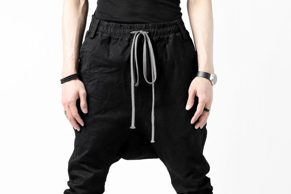 A.F ARTEFACT SARROUEL SKINNY PANTS / HI-STRETCH DENIM (BLACK) - Image 14