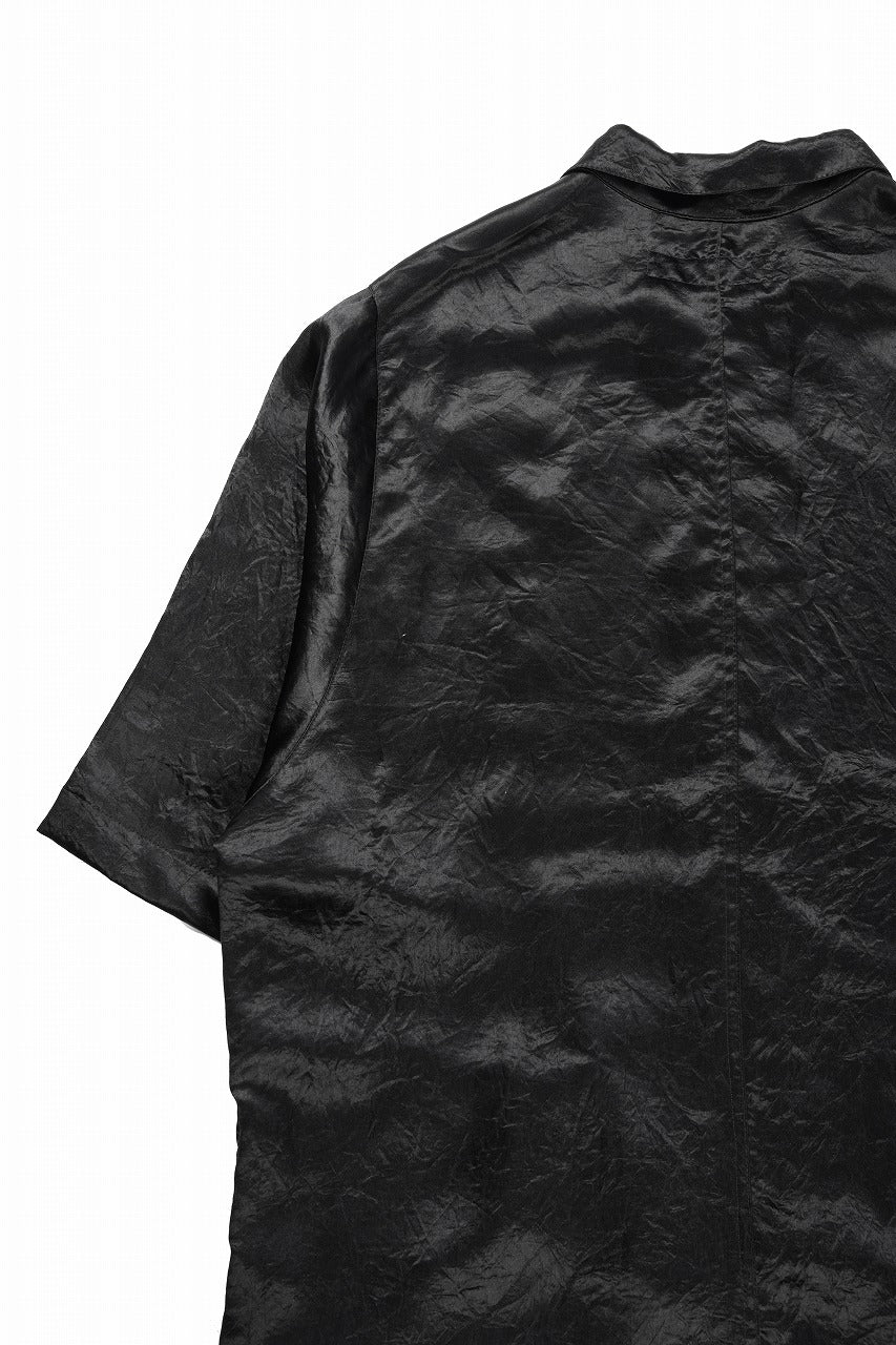 A.F ARTEFACT SATIN HALF SLEEVE SHIRT (BLACK) - Image 10