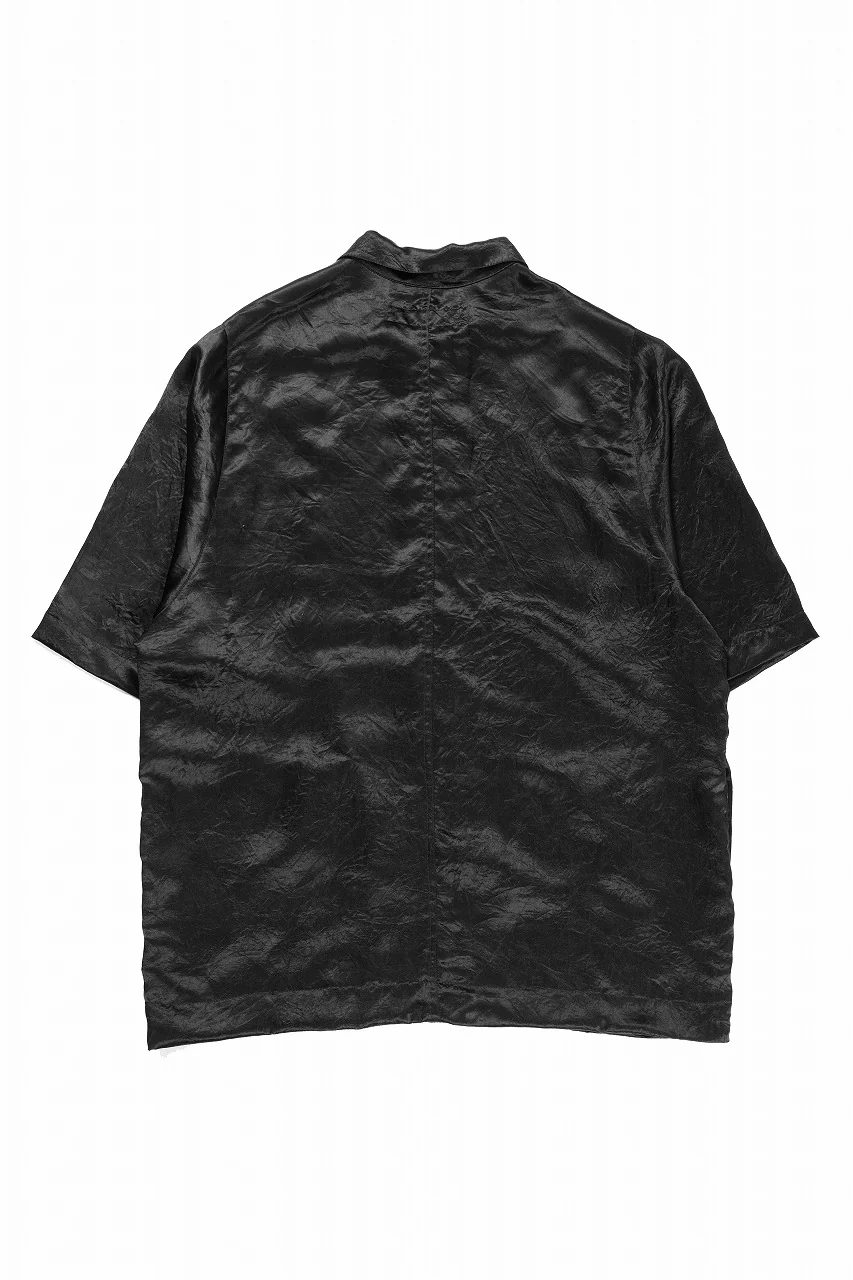 A.F ARTEFACT SATIN HALF SLEEVE SHIRT (BLACK) - Image 3