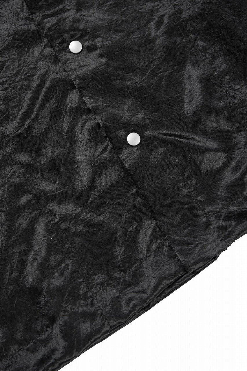 A.F ARTEFACT SATIN HALF SLEEVE SHIRT (BLACK) - Image 9