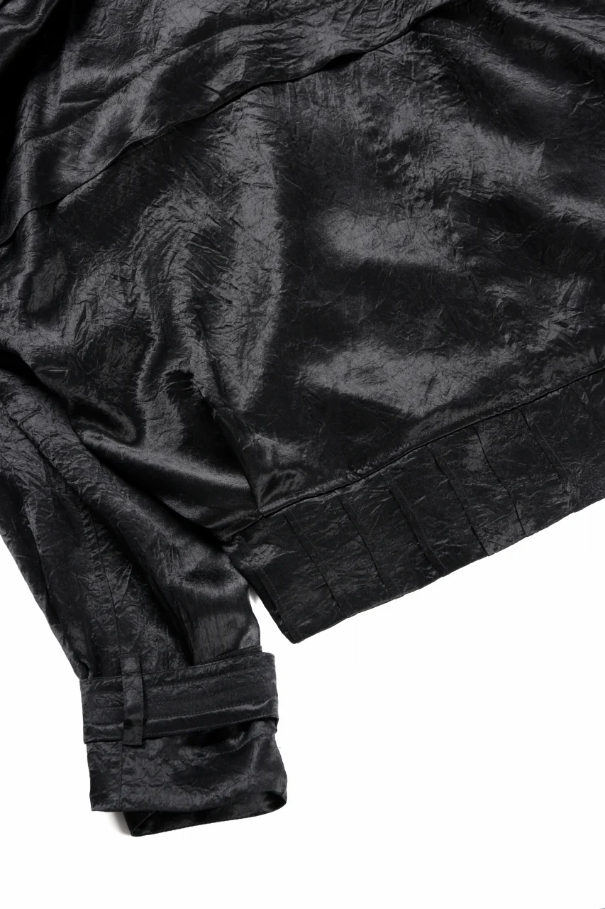 A.F ARTEFACT SATIN MILITARY HOODIE BLOUSON (BLACK) - Image 13