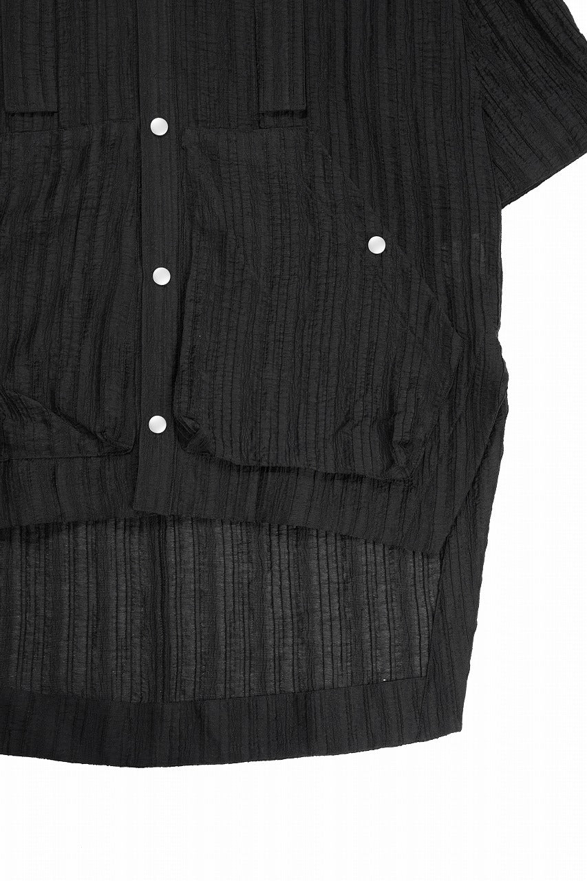 A.F ARTEFACT SHEER YO-RYU HOODIE SHIRT (BLACK) - Image 5
