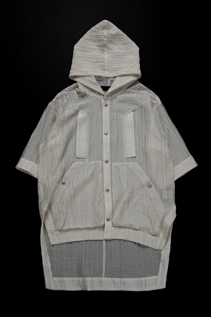 A.F ARTEFACT SHEER YO-RYU HOODIE SHIRT (IVORY) - Image 2