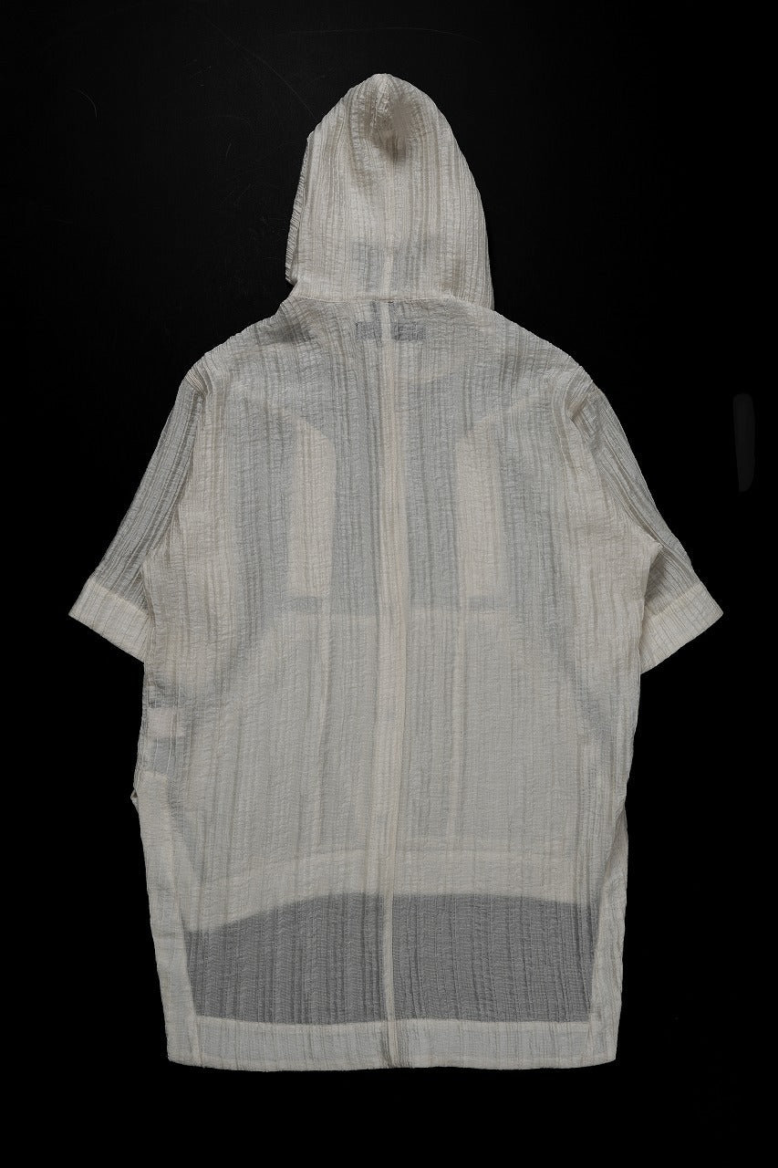 A.F ARTEFACT SHEER YO-RYU HOODIE SHIRT (IVORY) - Image 3