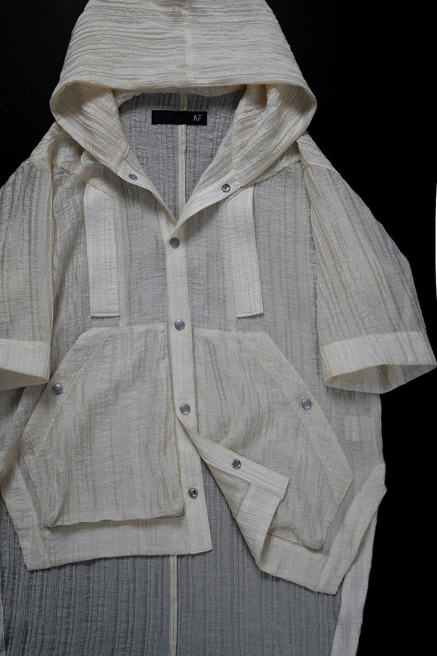 A.F ARTEFACT SHEER YO-RYU HOODIE SHIRT (IVORY) - Image 4