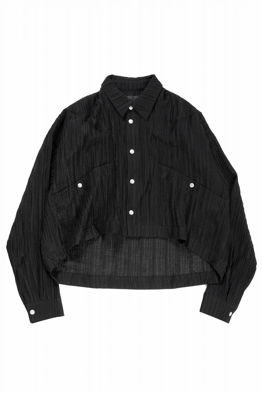 A.F ARTEFACT SHEER YO-RYU SHORT LENGTH SHIRT (BLACK)