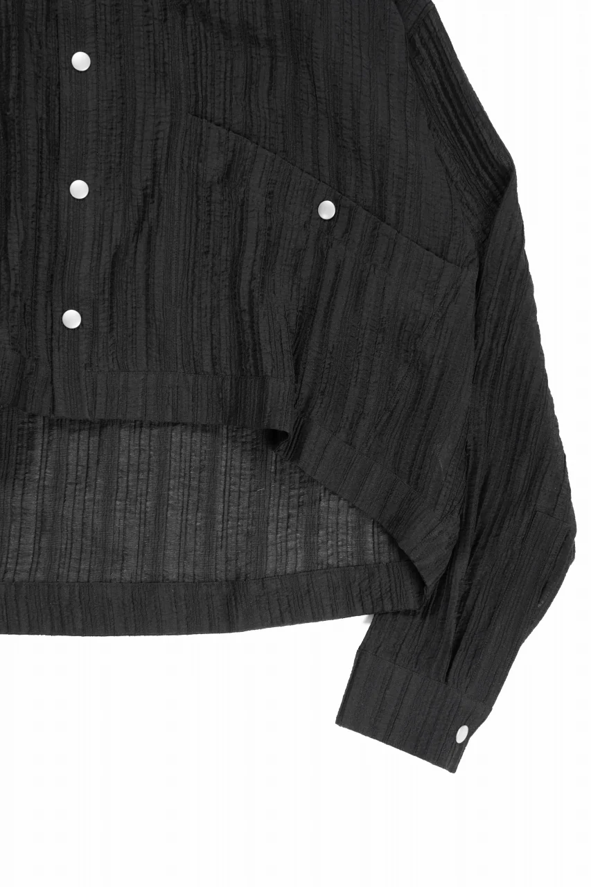 A.F ARTEFACT SHEER YO-RYU SHORT LENGTH SHIRT (BLACK) - Image 3