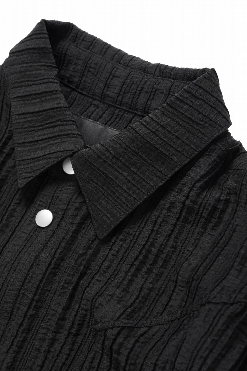 A.F ARTEFACT SHEER YO-RYU SHORT LENGTH SHIRT (BLACK) - Image 4