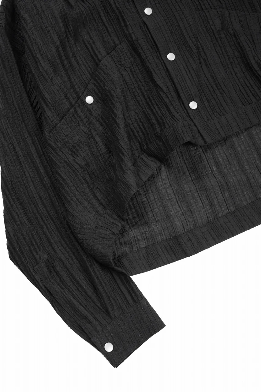A.F ARTEFACT SHEER YO-RYU SHORT LENGTH SHIRT (BLACK) - Image 6