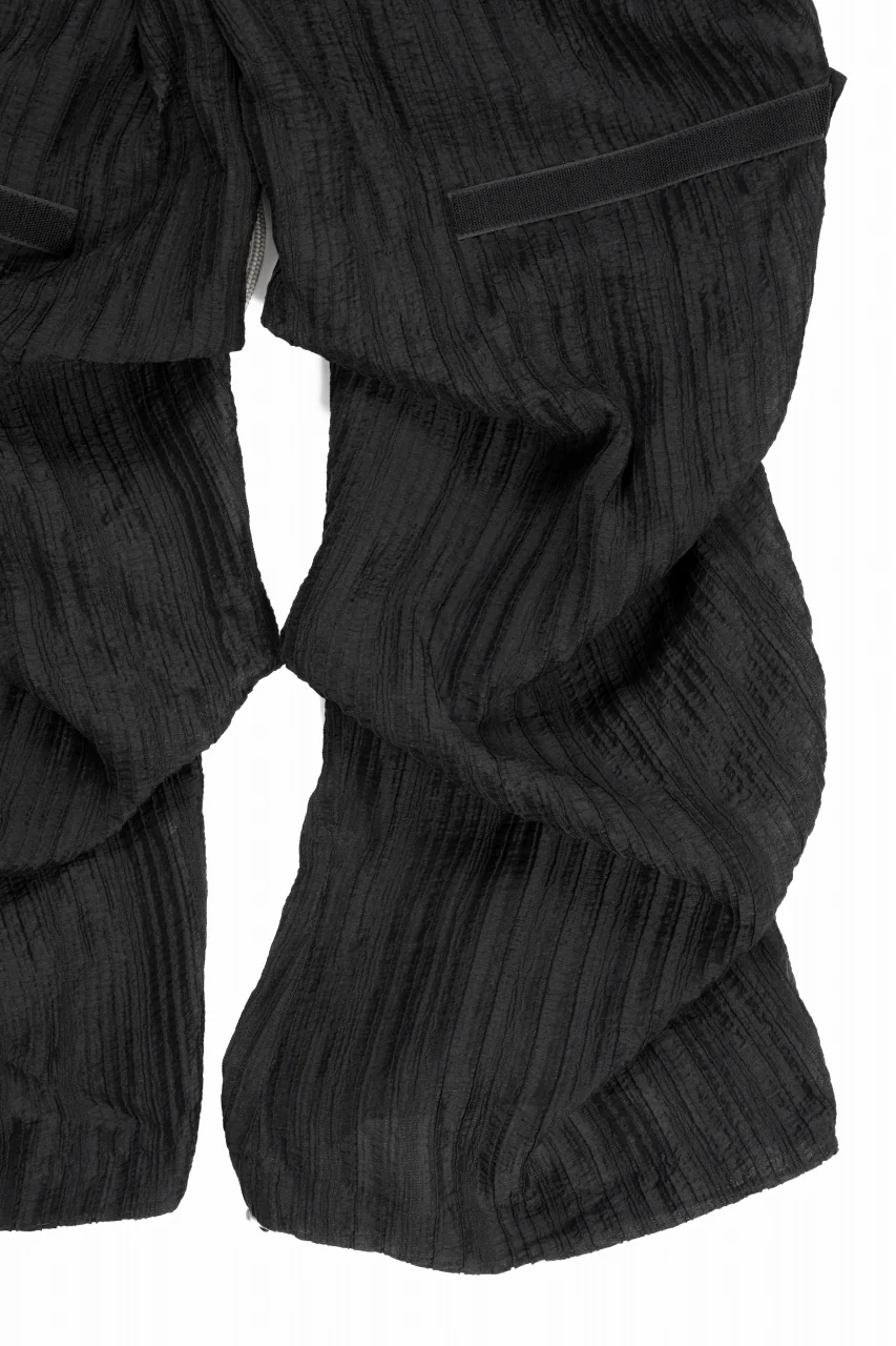 A.F ARTEFACT SHEER YO-RYU TUCK BAGGY PANTS (BLACK) - Image 10