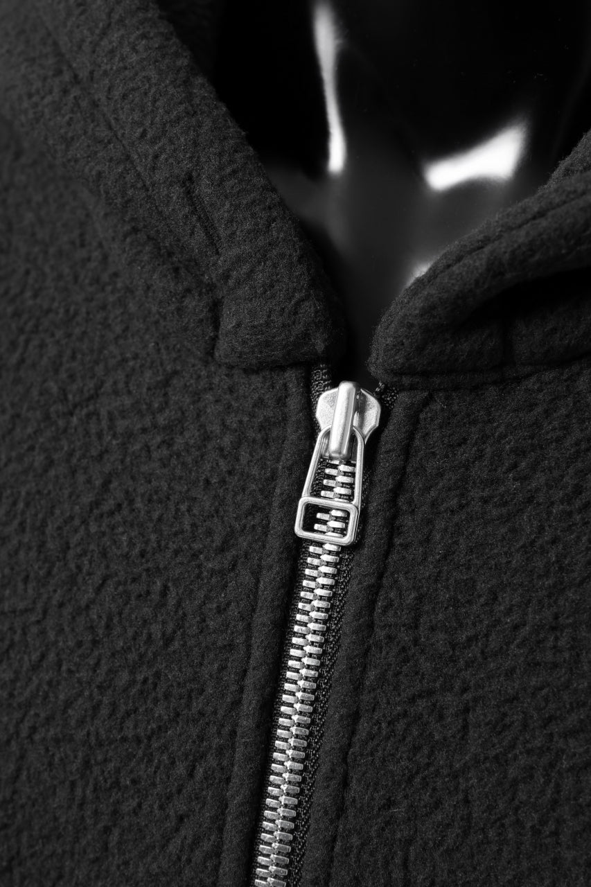 A.F ARTEFACT SHERPA ZIP HOODED JACKET (BLACK) - Image 11