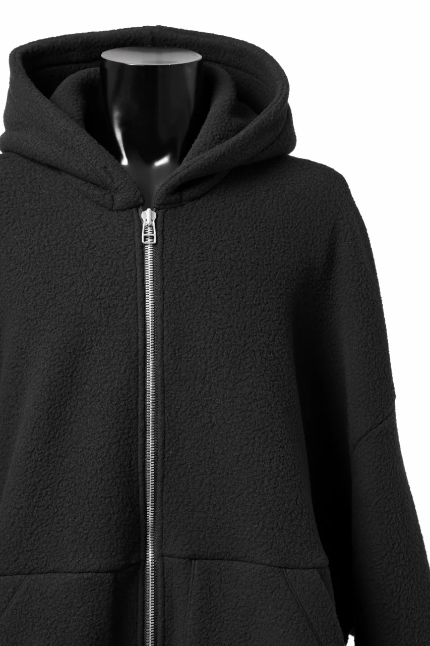 A.F ARTEFACT SHERPA ZIP HOODED JACKET (BLACK) - Image 6