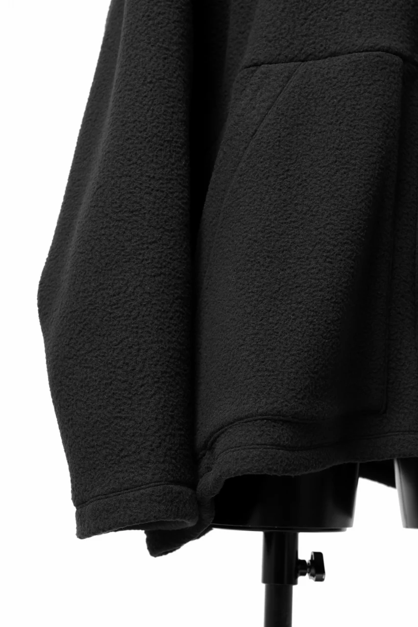 A.F ARTEFACT SHERPA ZIP HOODED JACKET (BLACK) - Image 8
