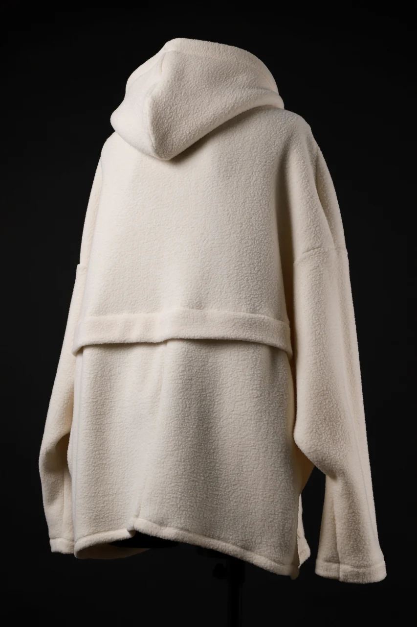 A.F ARTEFACT SHERPA ZIP HOODED JACKET (IVORY) - Image 12