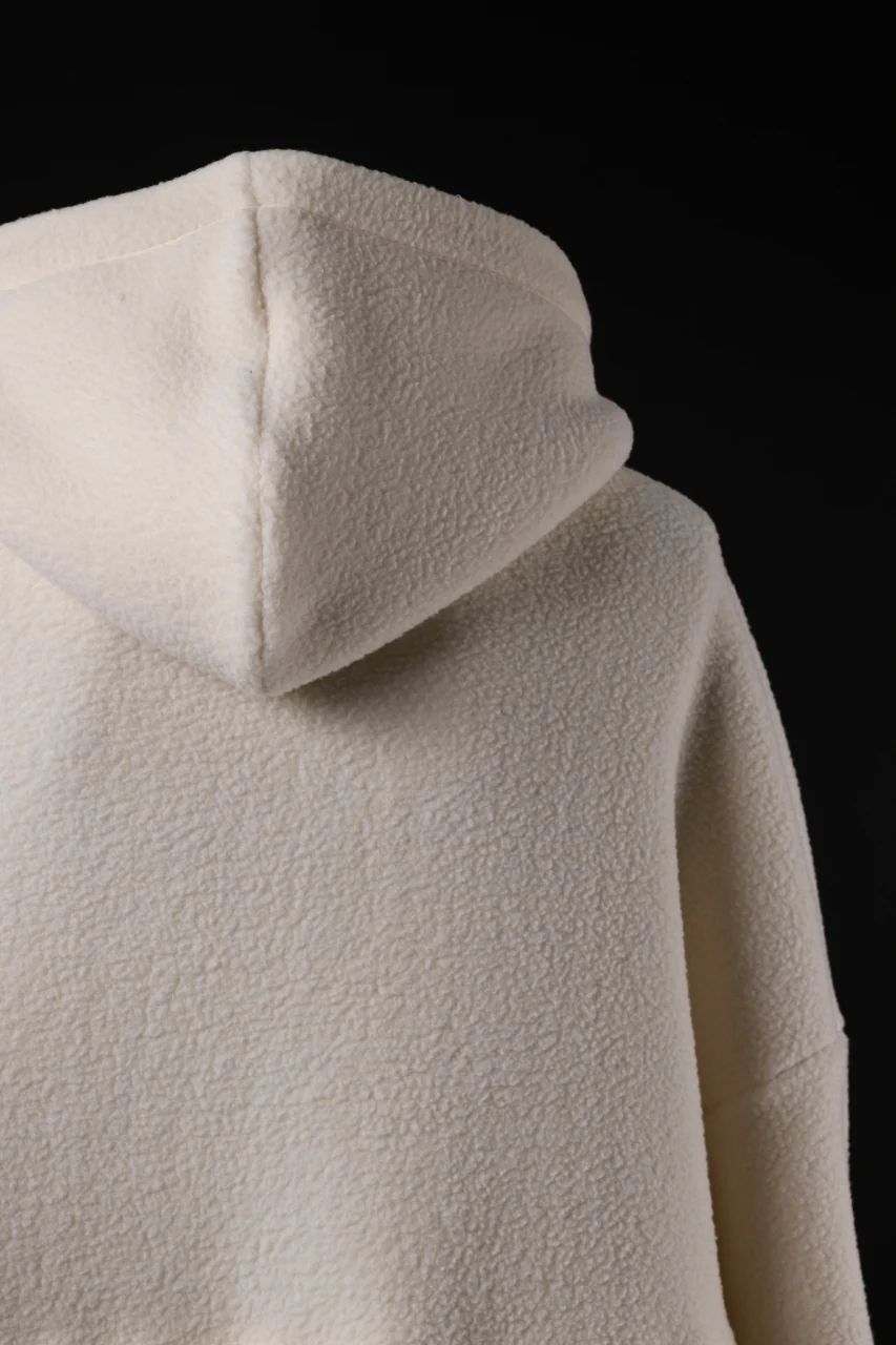 A.F ARTEFACT SHERPA ZIP HOODED JACKET (IVORY) - Image 18