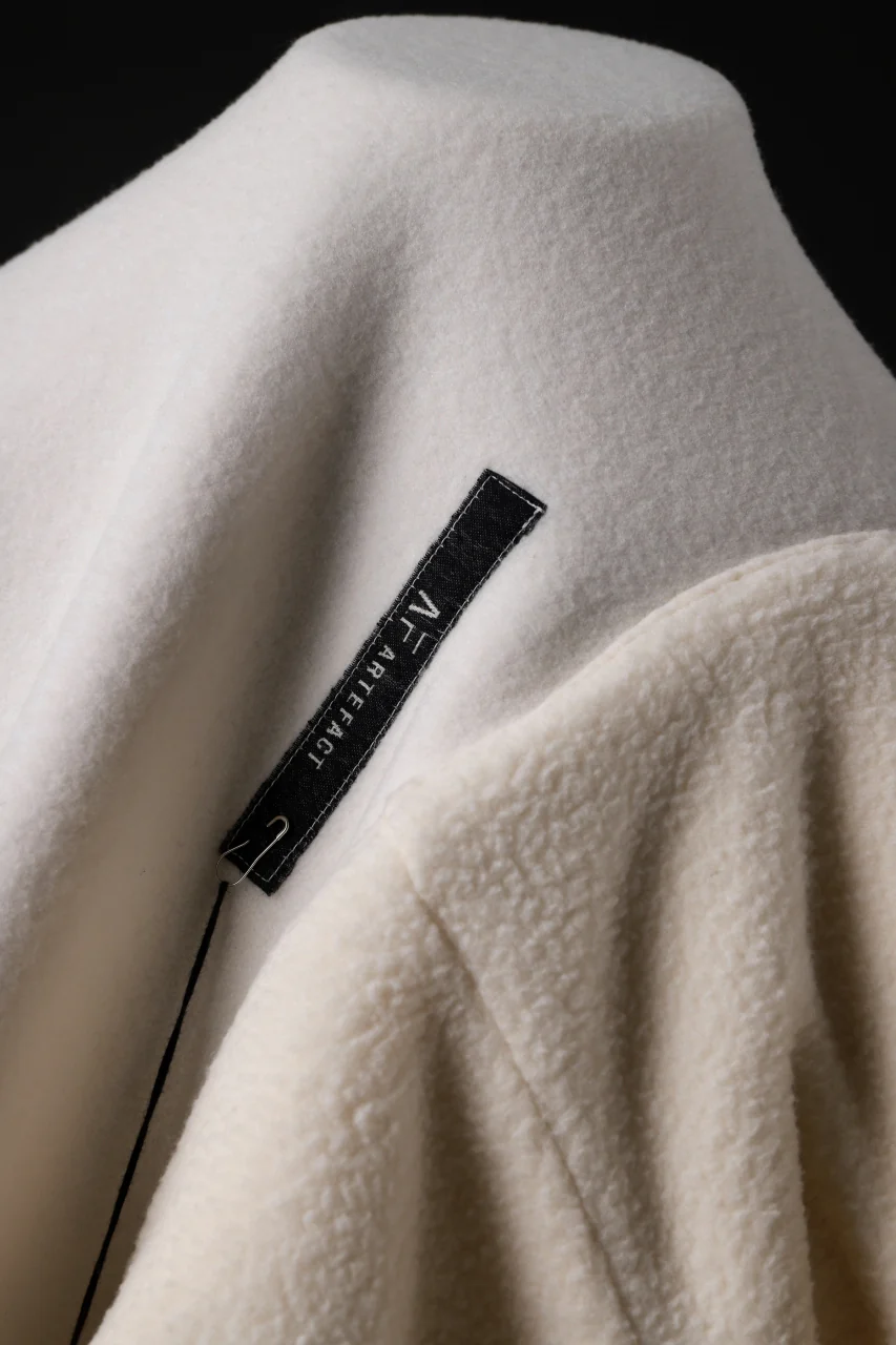 A.F ARTEFACT SHERPA ZIP HOODED JACKET (IVORY) - Image 21
