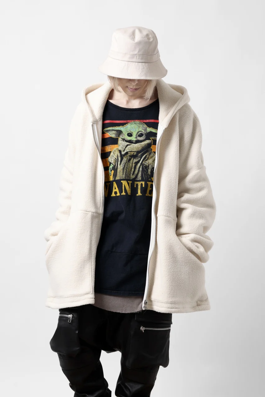 A.F ARTEFACT SHERPA ZIP HOODED JACKET (IVORY) - Image 27