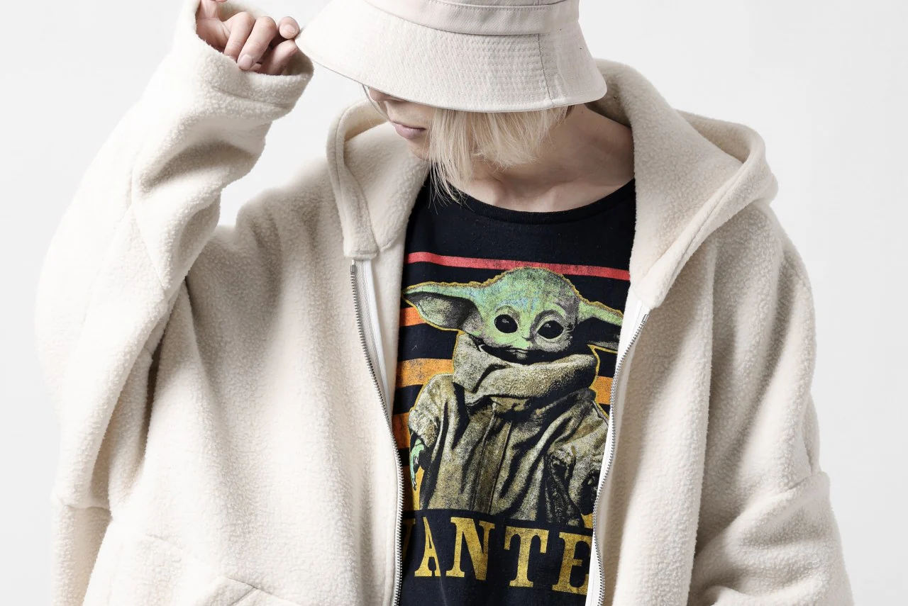 A.F ARTEFACT SHERPA ZIP HOODED JACKET (IVORY) - Image 34