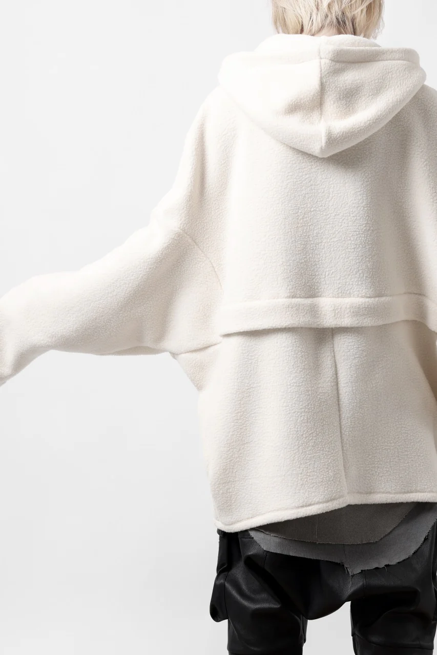 A.F ARTEFACT SHERPA ZIP HOODED JACKET (IVORY) - Image 7