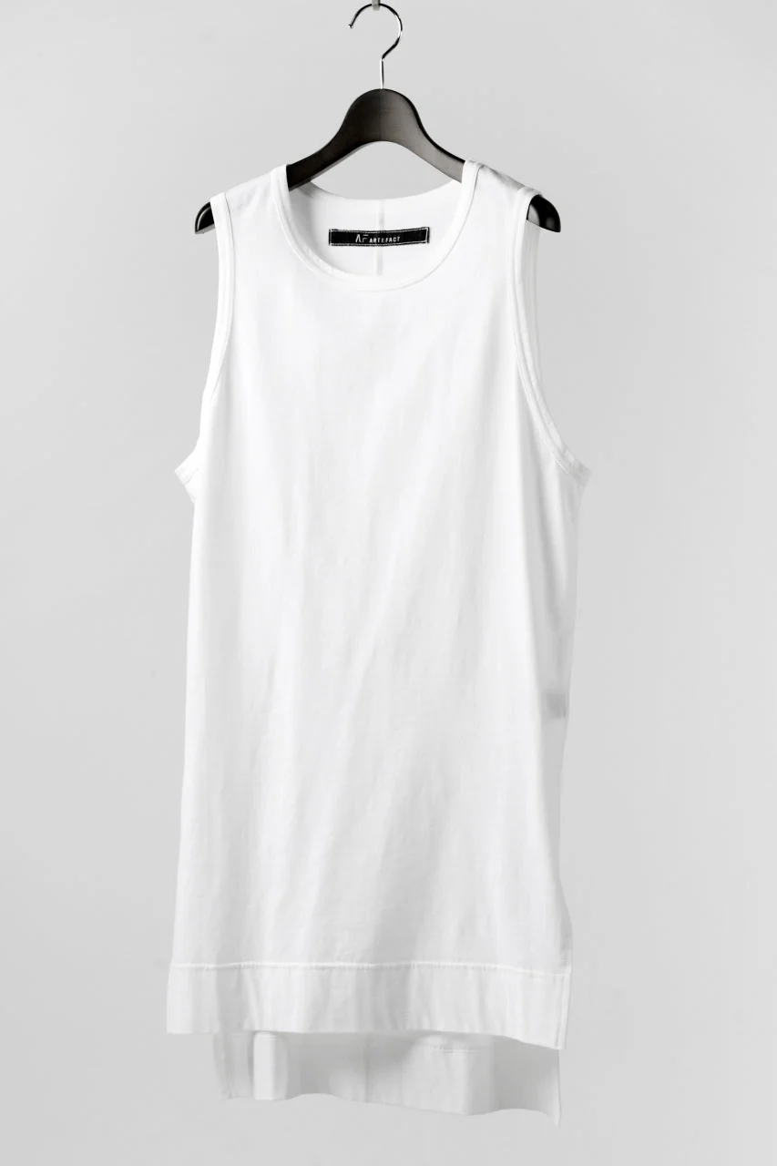 A.F ARTEFACT SIDE SLIT LONG TANK TOP (WHITE) - Image 2