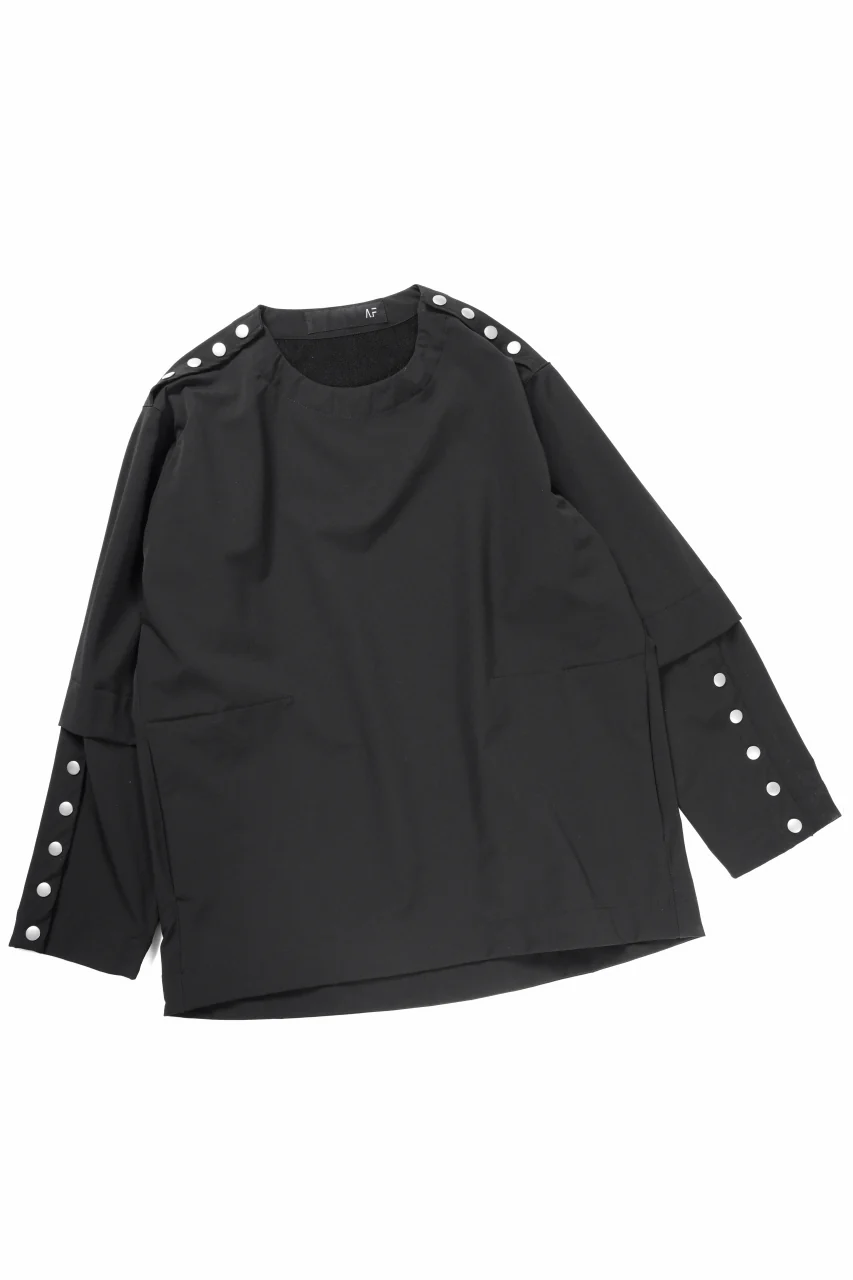 A.F ARTEFACT SNAP PULLOVER / TECH-SMOOTH (BLACK) - Image 3