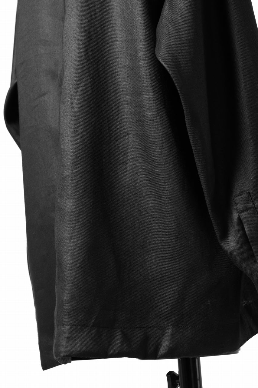 A.F ARTEFACT SNAPPED OVER SHIRT / LINEN TWILL (BLACK) - Image 11