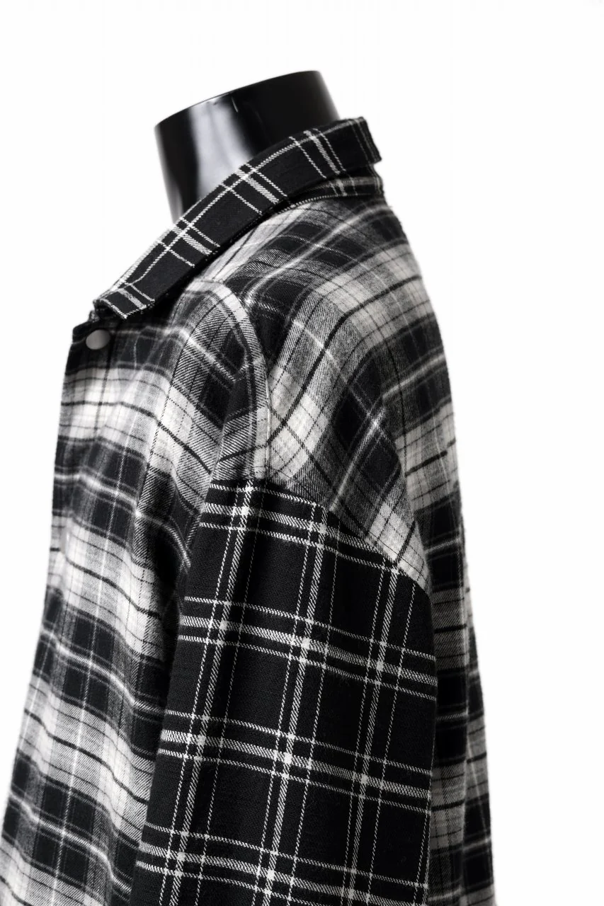 A.F ARTEFACT SNAPPED OVER SHIRT / SWITCHING CHECK (BLACK) - Image 10