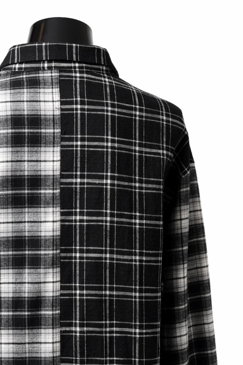A.F ARTEFACT SNAPPED OVER SHIRT / SWITCHING CHECK (BLACK) - Image 11