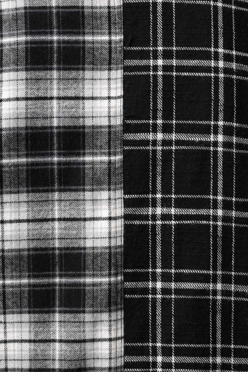 A.F ARTEFACT SNAPPED OVER SHIRT / SWITCHING CHECK (BLACK) - Image 13