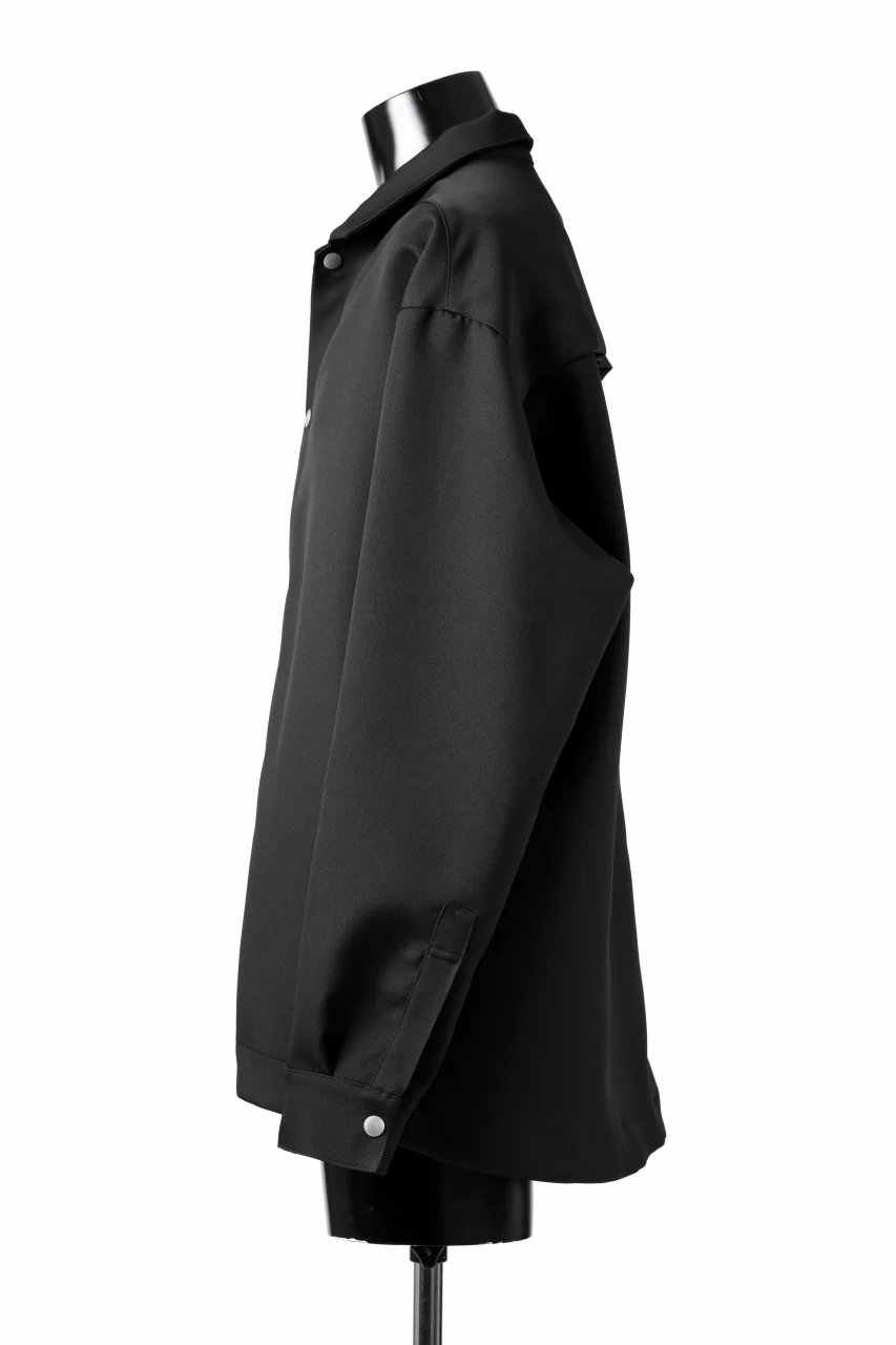 A.F ARTEFACT SNAPPED PANEL SWITCHING SHIRT (BLACK x KHAKI) - Image 4