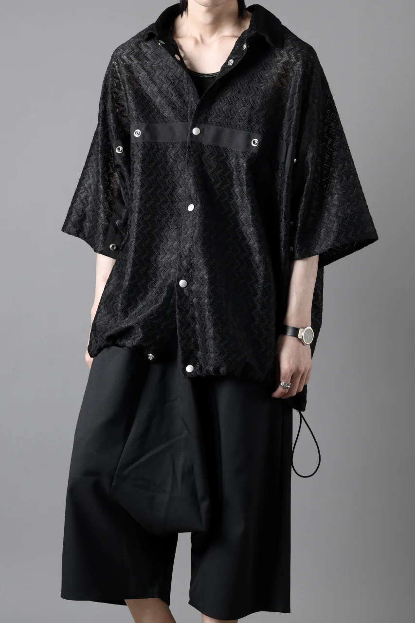 A.F ARTEFACT SNAPPED SQUEEZING SHIRT / SHADOW LACE (BLACK) - Image 10