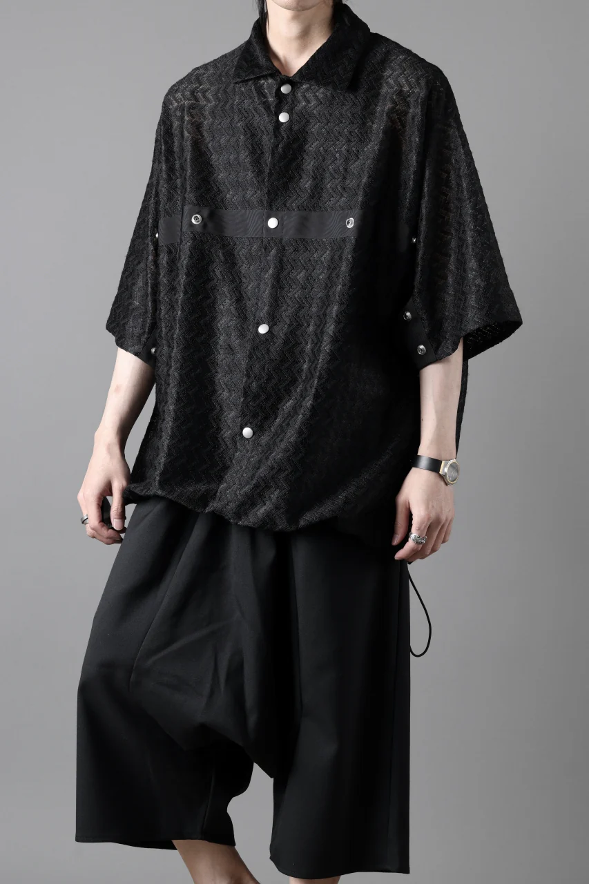 A.F ARTEFACT SNAPPED SQUEEZING SHIRT / SHADOW LACE (BLACK) - Image 11