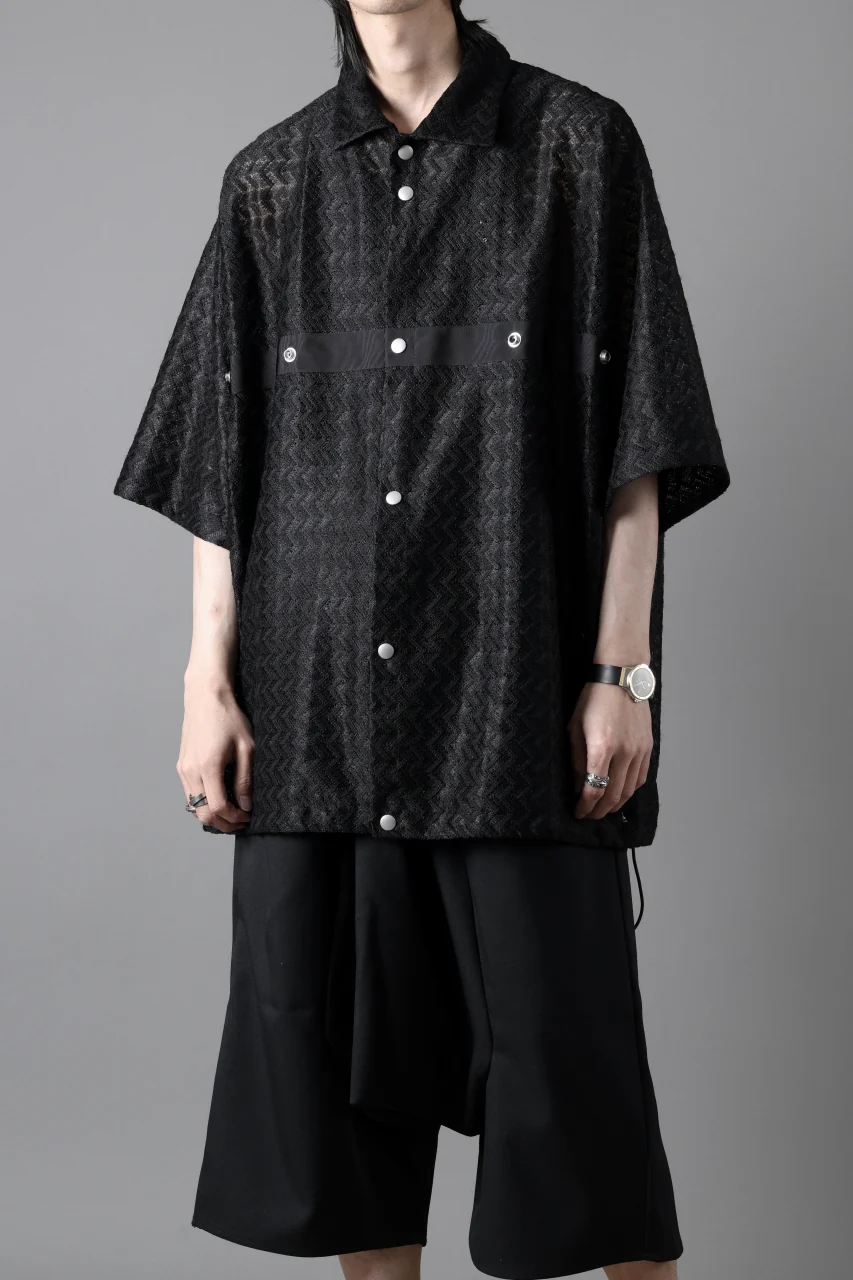 A.F ARTEFACT SNAPPED SQUEEZING SHIRT / SHADOW LACE (BLACK) - Image 12