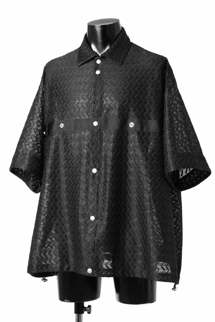 A.F ARTEFACT SNAPPED SQUEEZING SHIRT / SHADOW LACE (BLACK) - Image 13