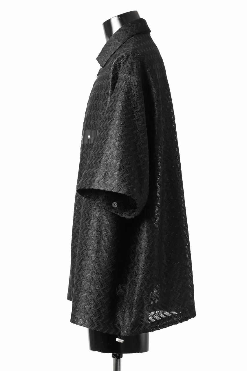 A.F ARTEFACT SNAPPED SQUEEZING SHIRT / SHADOW LACE (BLACK) - Image 14