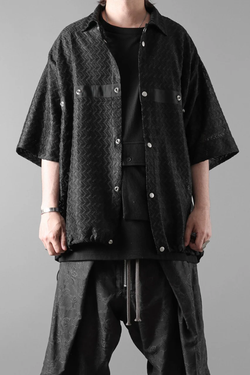 A.F ARTEFACT SNAPPED SQUEEZING SHIRT / SHADOW LACE (BLACK) - Image 34