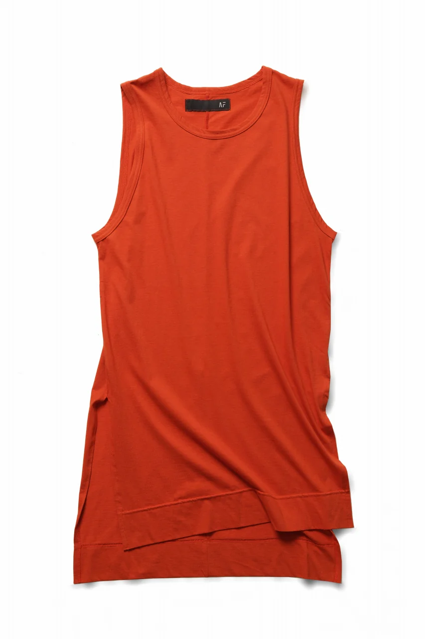 A.F ARTEFACT SQURECUT LONG TANK TOP (ORANGE) - Image 3