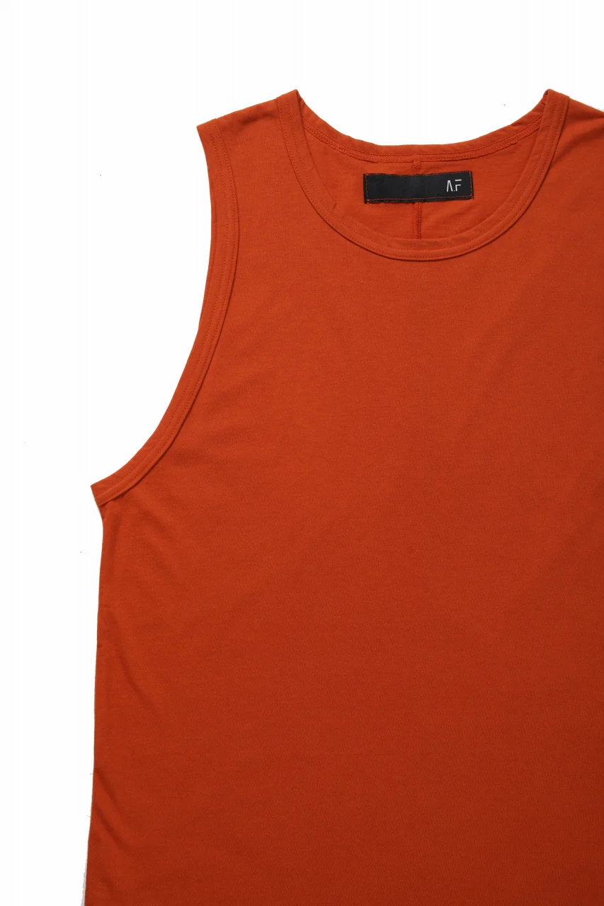 A.F ARTEFACT SQURECUT LONG TANK TOP (ORANGE) - Image 6