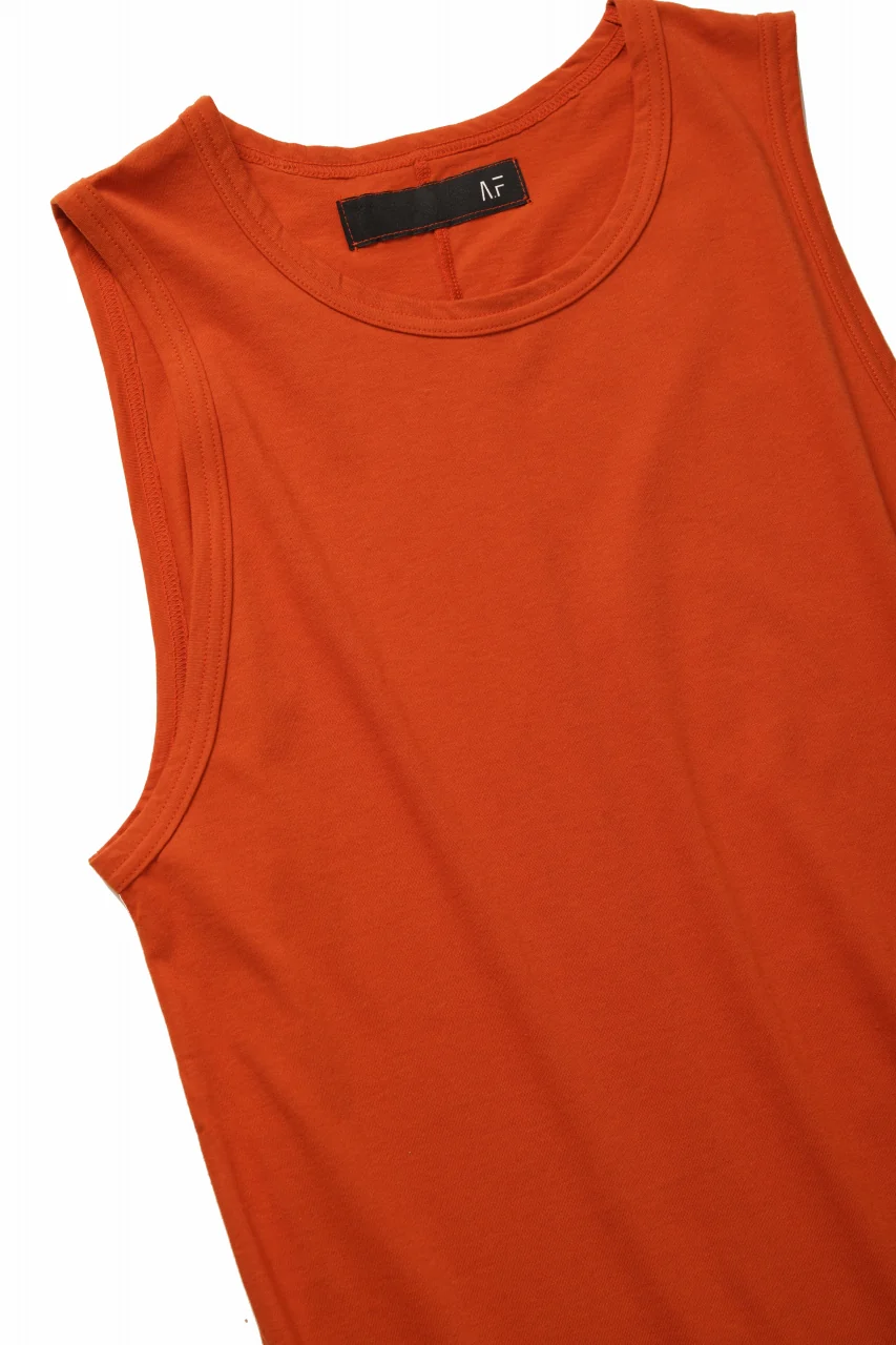 A.F ARTEFACT SQURECUT LONG TANK TOP (ORANGE) - Image 7