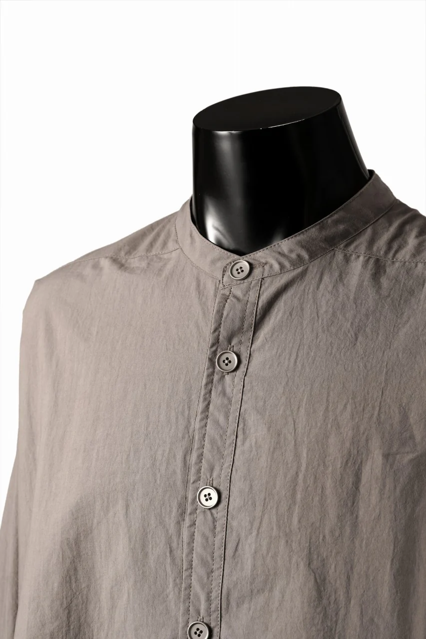 A.F ARTEFACT STAND COLLAR SHIRT / SOFT POPLIN (SOIL) - Image 3