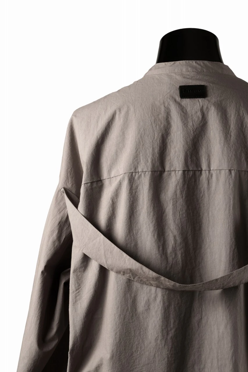 A.F ARTEFACT STAND COLLAR SHIRT / SOFT POPLIN (SOIL) - Image 4