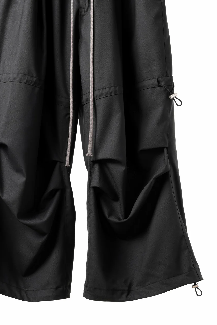 A.F ARTEFACT STRING-SQUEEZING WIDE PANTS / TROPICAL WOOL (BLACK) - Image 6