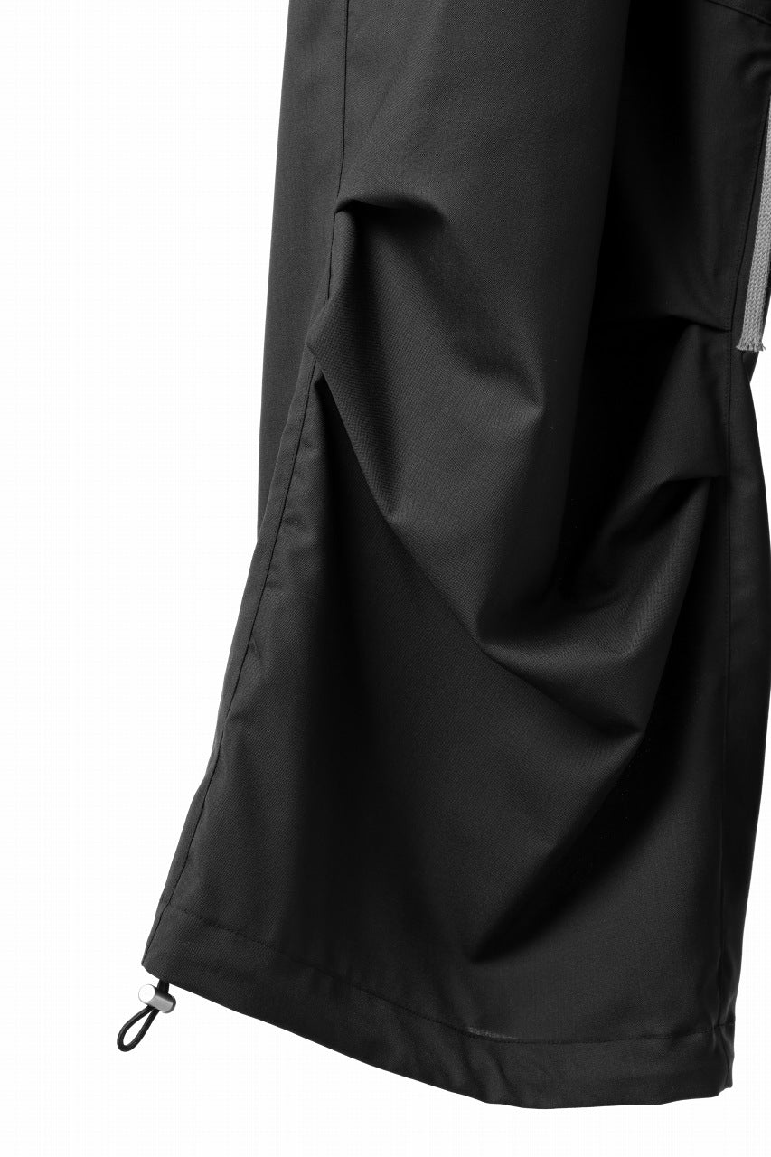A.F ARTEFACT STRING-SQUEEZING WIDE PANTS / TROPICAL WOOL (BLACK) - Image 7
