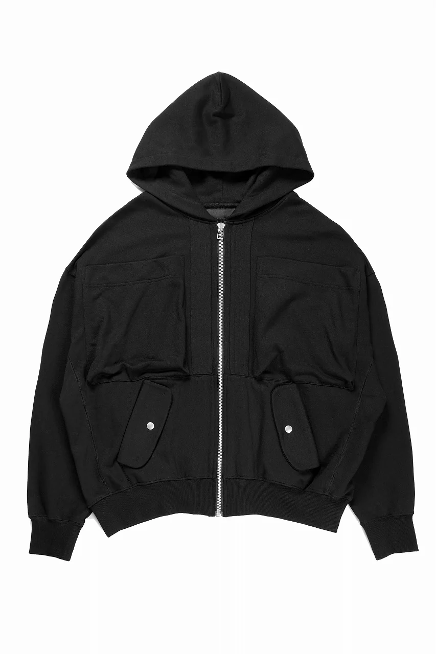 A.F ARTEFACT SWEAT ZIP HOODIE (BLACK)