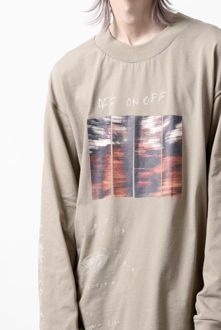 A.F ARTEFACT THICK-COLLAR BASIC L/S T-SHIRT / TYPE A PRINT (BEIGE) - Image 26