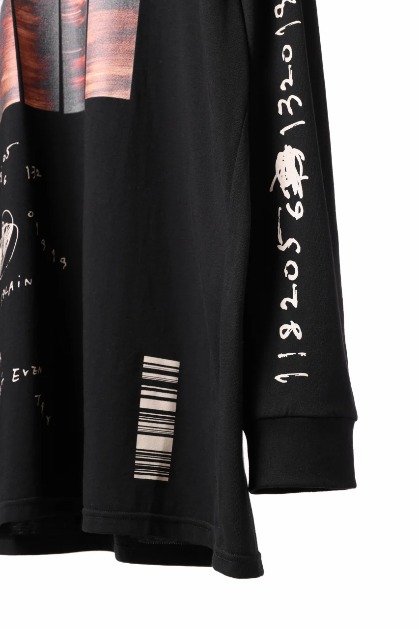 A.F ARTEFACT THICK-COLLAR BASIC L/S T-SHIRT / TYPE A PRINT (BLACK) - Image 13