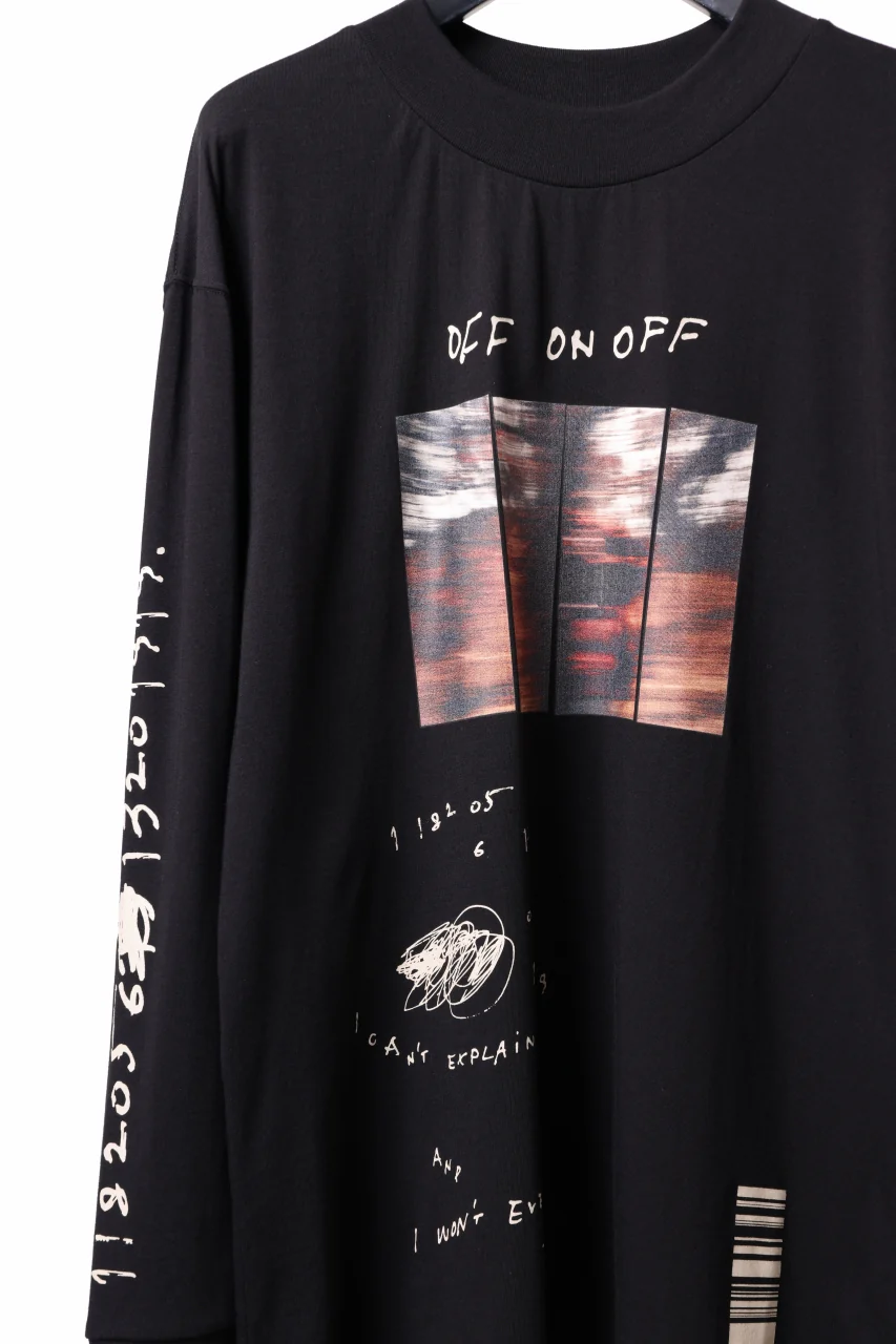 A.F ARTEFACT THICK-COLLAR BASIC L/S T-SHIRT / TYPE A PRINT (BLACK) - Image 14