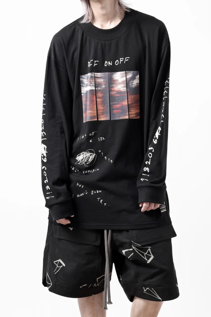A.F ARTEFACT THICK-COLLAR BASIC L/S T-SHIRT / TYPE A PRINT (BLACK) - Image 18