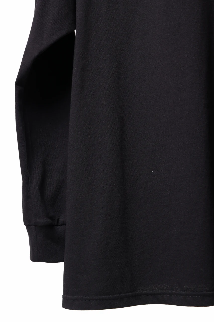 A.F ARTEFACT THICK-COLLAR BASIC L/S T-SHIRT / TYPE A PRINT (BLACK) - Image 19