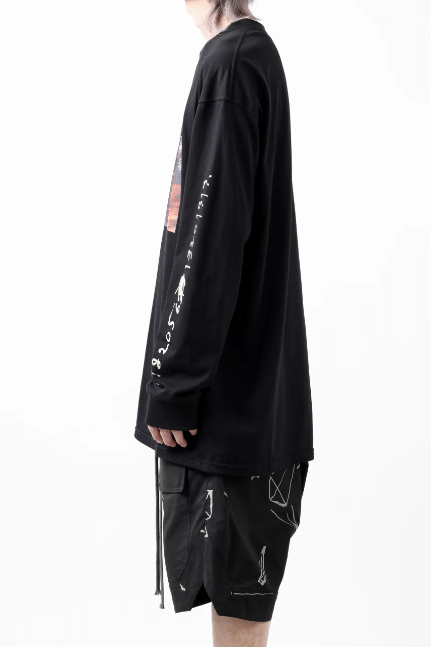 A.F ARTEFACT THICK-COLLAR BASIC L/S T-SHIRT / TYPE A PRINT (BLACK) - Image 20